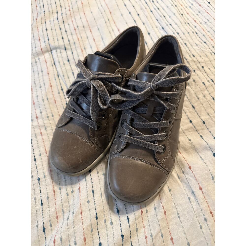 Josef Seibel Dany 59 Womens Asphalt Leather Lace Up Sneaker US Size 6.5 EUR 37